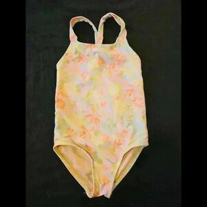 Cute Floral One-Piece Swimsuit for Kids - 4T